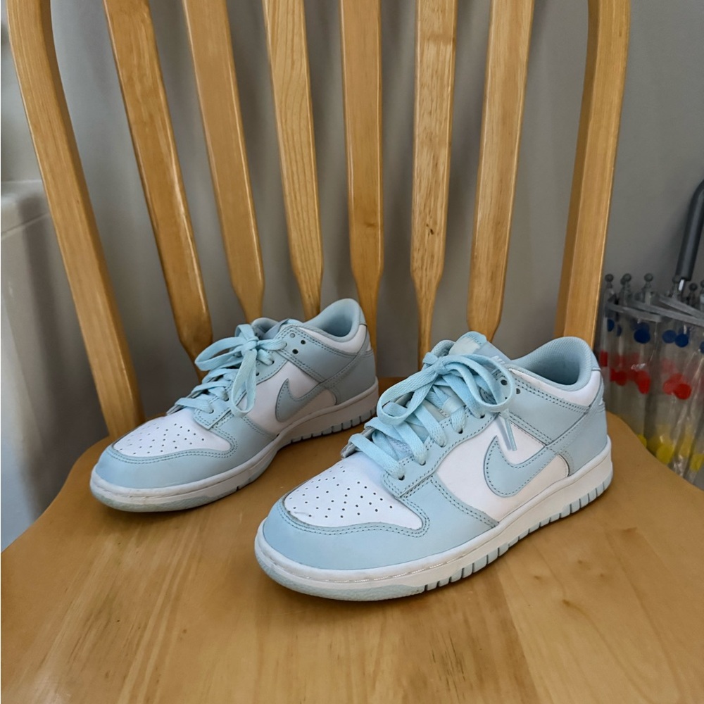 Nike Dunk Low, white & baby blue
